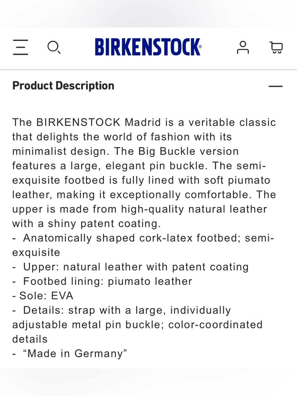 Birkenstock Madrid Big Buckle Natural Leather Patent - Picture 13 of 13